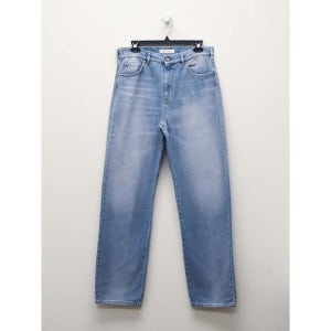 막스마라 배송  데님 팬츠 맥스마라 로고 패치 스트레이트 핏 진 라이트 블루