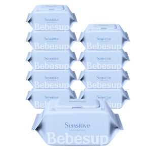 베베숲 센시티브 아기물티슈 캡형 80매, 10개