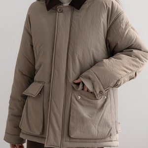 [55-88] 클래식한 감성의 코듀로이 배색 카라,8온스 이중 여밈으로 한층 더 따뜻하게