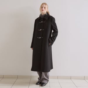 [르누이] Rona Classic Duffle Wool Coat (Black)