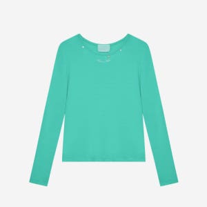 [디스이즈파인] 시그니처 롱 슬리브드 티 티프 블루 TIF01LS02