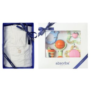 [압소바](압소바출산,태교,배냇저고리세트)베어디모달배냇저고리+5종딸랑이세트(A1A-1010SET)_A1A-10105/36701SET [갤러리아 한화갤러리아㈜ 센터시티]