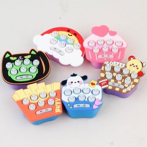 [팀워크코리아] 뿌띠뿌띠 두더지 게임기/휴대용 팡팡 미니 게임 키링 가방고리