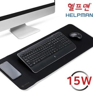 브랜드로고인쇄 헬프맨 초고속무선충전 마우스 장패드 관공서 개업 판촉물 기념품 답례품 홍보물품