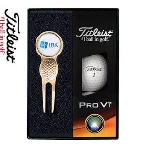 회사창립행사 타이틀리스트 Pro V1 골프볼 그린보수기 골드 세트 관공서 개업 판촉물 기념품 답례품 홍보물품