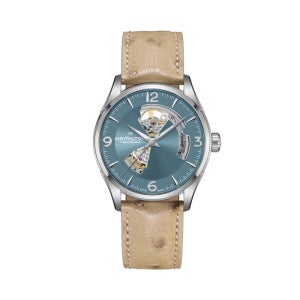 해밀턴 H32705842 재즈마스터 오픈하트 남성 가죽시계