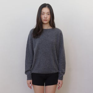 [아수라] AS BASIC WOOL WHOLEGARMENT KNIT (DARK GREY)