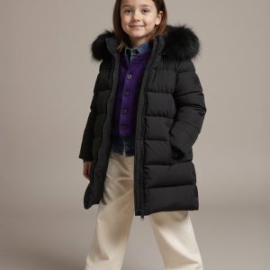 [48H특가] 헤지스 키즈 탈착구스다운 롱점퍼