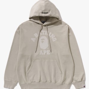 [베이프] 가먼트 다이 콜리지 풀오버 후드(M) BEIGE 001PPL801304MBEI