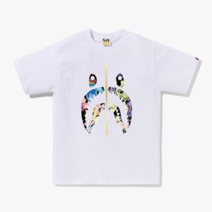 [베이프] 아트 카모 샤크 티셔츠(M) WHITE 001TEL801037MWHT