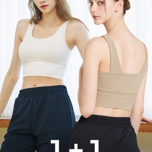 플렉스 헬스장복장 페더 서포트 편한브래지어 브라탑 여성필라테스복 1+1