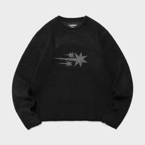 [나이스고스트클럽] 3STAR L/S KNIT TEE_BLACK(NG2EFUK605A)