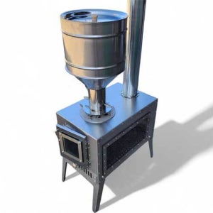 v-2올스텐 펠릿화목겸용난로/캠핑용/가정용/카페