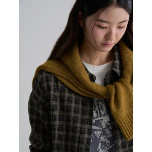 에잇세컨즈 블랙 플란넬 체크 오버핏 셔츠 355Y64LY35
