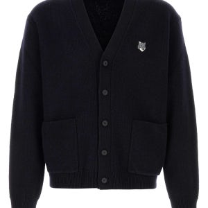 메종키츠네  미드나잇 블루 울 카디건 PM00510KT1180 0413
