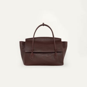 [킨더살몬] Tessa Leather Tote Bag Dried Plum