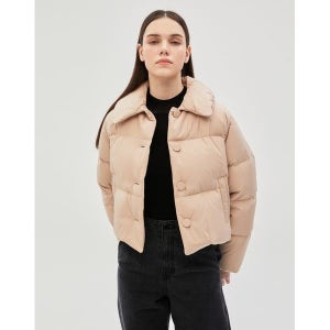 [질스튜어트뉴욕 우먼]   베이지 단색 숏 구스다운점퍼 JSJU2D130I2