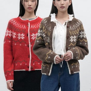 [제너럴아이디어] WOMAN 울 노르딕 더플 가디건 [4COL]_WBD4L04550