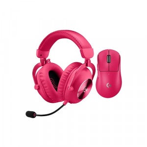 로지텍 G PRO X SUPERLIGHT 2 DEX + PRO X 2 무선 마우스 헤드셋 세트 (핑크)