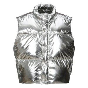 METALLIC DOWN GILET(W23OT011SV)