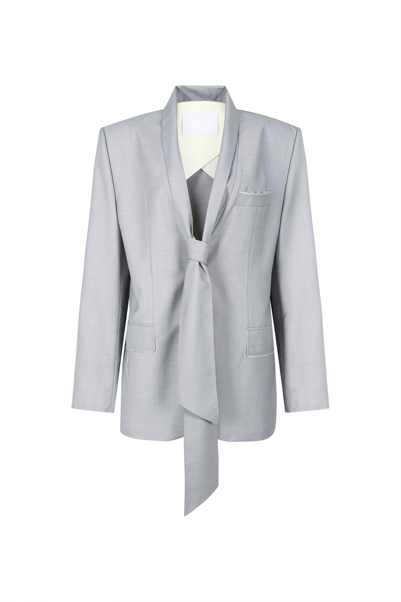 FRONT-TIE DETAILED JACKET (RT22JK016GY)