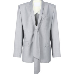 FRONT-TIE DETAILED JACKET (RT22JK016GY)