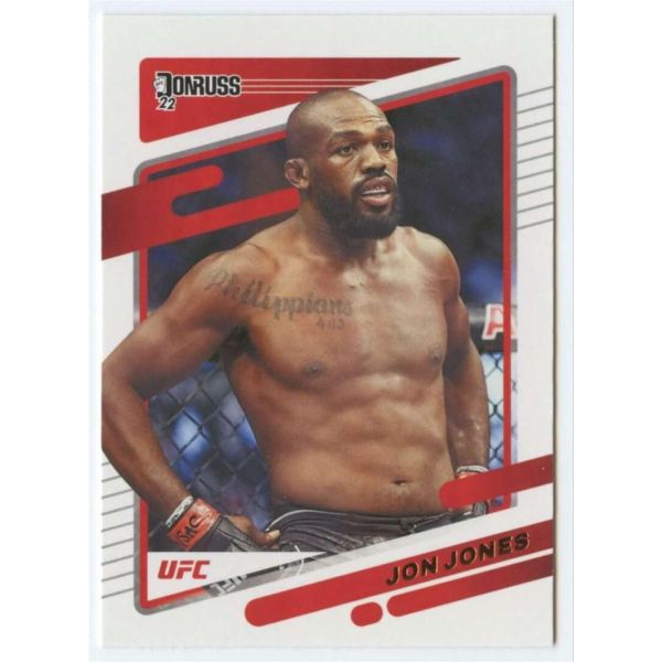 2022 돈러스 UFC 12 존 존스 라이트 헤비급 공식 MMA 트레이딩 카드 재고 사진 보여줄 수 있음 민트 상태 근처  2022 돈러스 UFC 12 존 존스 라이트 헤비급 공