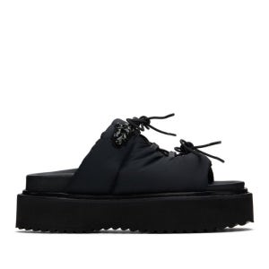 시몬 로샤 블랙 길리 플랫폼 샌들 242405F124000