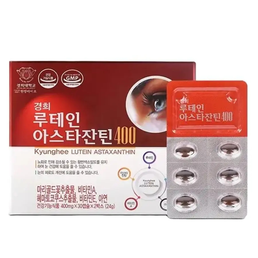 <b>경희</b>대학교 기술지주회사 <b>한방바이오</b>루테인 아스타잔틴400 아연 비타민A <b>비타민E</b> 눈건강 영양제 60캡슐 마