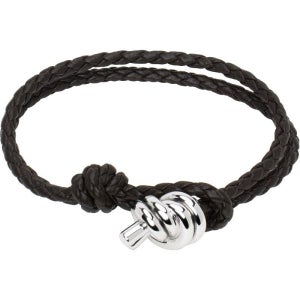 보테가베네타 브라운 가죽 브레이슬릿 251798M142002