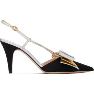 발렌티노 멀티컬러 보와우 슬링백 힐 252807F122014
