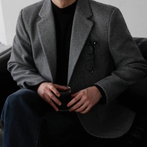 남자 겨울 울 블레이져 레귤러 싱글 정장 자켓(4color)