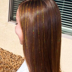 반짝이 트윙클 붙임머리 포인트 컬러 브릿지 피스