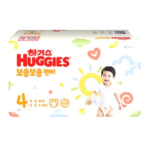 하기스 보송보송 팬티형 기저귀 4단계 공용 56매 X 10팩 / 국내생산