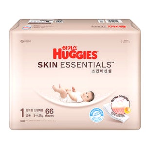 [신제품] 하기스 2025 스킨에센셜 기저귀 밴드형 1단계 공용 66매 X 10팩 /신생아용,국내생산