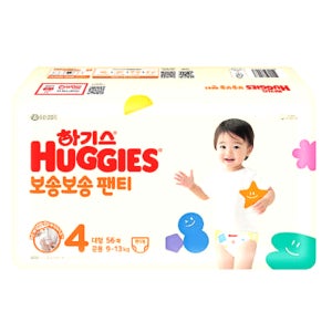 NEW 하기스 보송보송 팬티형 기저귀 4단계 공용 56매 X 10팩 /대형,국내생산