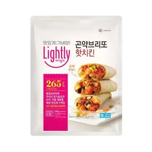 <b>라이틀리</b> <b>라이틀리</b> 곤약브리또 핫치킨 500g(4입)