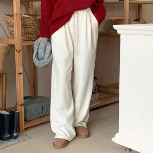 [옷자락]여자 골덴 넓은 코듀로이 고무줄 FW 팬츠