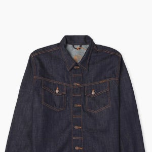 누디진 콘니 슬림 핏 데님 자켓 인디고 Conny Denim Jacket Dry Streaky 160950