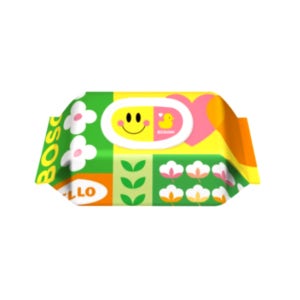 [보솜이] 펀앤플레이 아기물티슈 슬림캡 30매 X 120팩 (랜덤 디자인-평량65gsm)