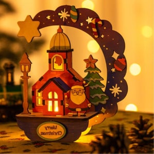 어린이 입체퍼즐 조립키트 크리스마스 무드등만들기 키트 초등미술수업 키즈 DIY