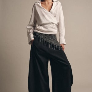 [국내] 자라 ZARA 울 혼방 플루이드 볼륨 팬츠 ZW 컬렉션 - 다크 그레이 8361/423/922 5362242