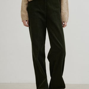 블랭크공삼 Classic Straight Corduroy Pants (Olive Green)