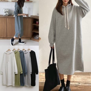 시드마켓 민무늬후드기모원피스 511V631S 빅사이즈 여성