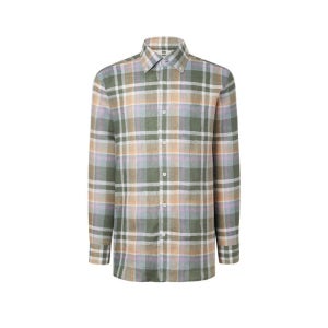 닥스 남성 25SS DMSH5BN03K1 IMPORTED FABRIC 린넨100 라이트카키 마드라스체크 긴