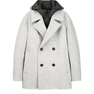 [알레그리] 라이트그레이《a.vo》 [Siberian Goose] 세미오버 더블 코트 ARCO5D502G1