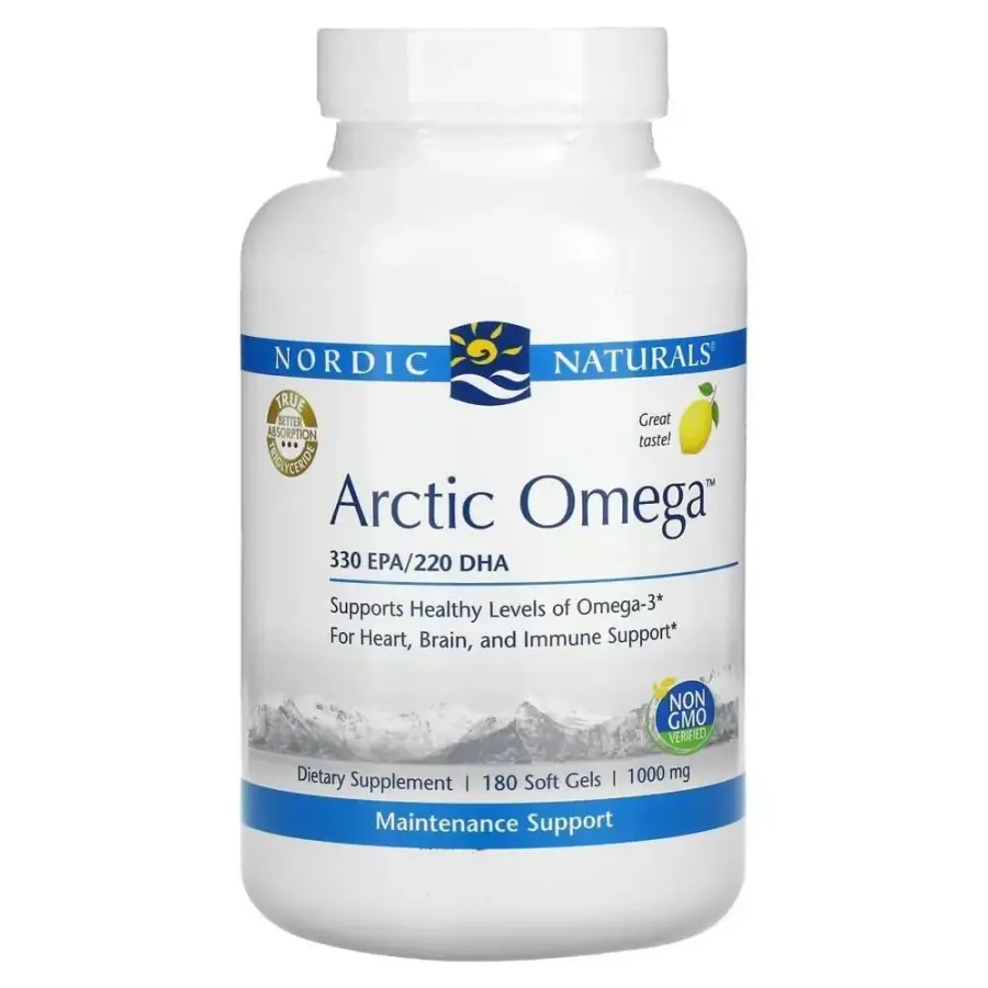 Nordic Naturals 노르딕 내추럴스 <b>아크틱 오메가</b> 레몬 <b>1000mg</b> 180정