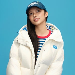 숏다운 오버핏 패딩, 위글위글 숏 다운 패딩 여성 숏패딩 점퍼