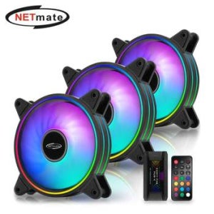 넷메이트 GD02NB27 Moonlight ARGB 120mm 쿨링팬(블랙/3PACK +