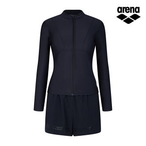 아레나 리에나 레저 짚업 래쉬가드 세트 A3BL1PS04BLK